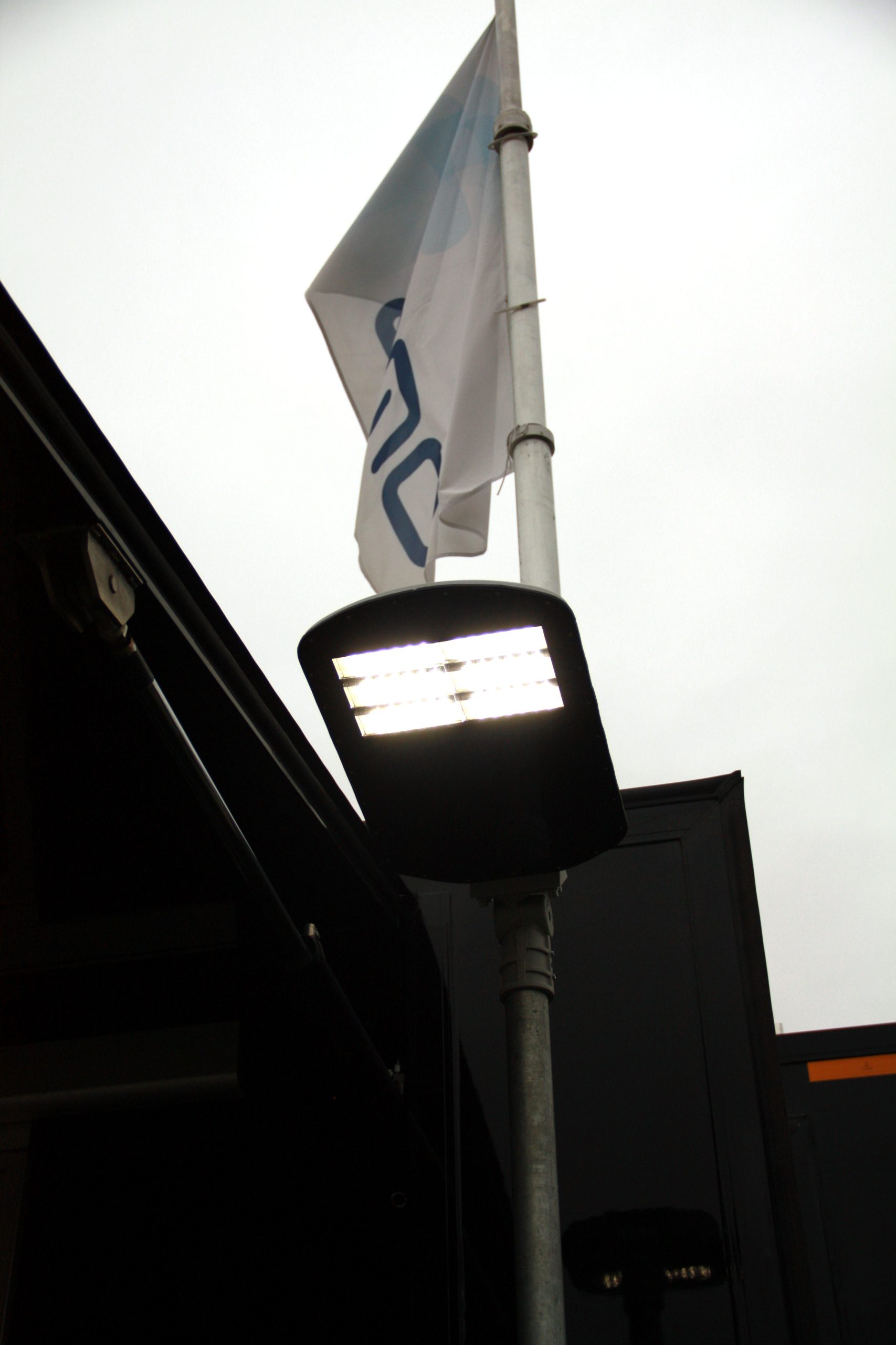LED Light Segin within the sample installation of A show room inside the OMS Truck