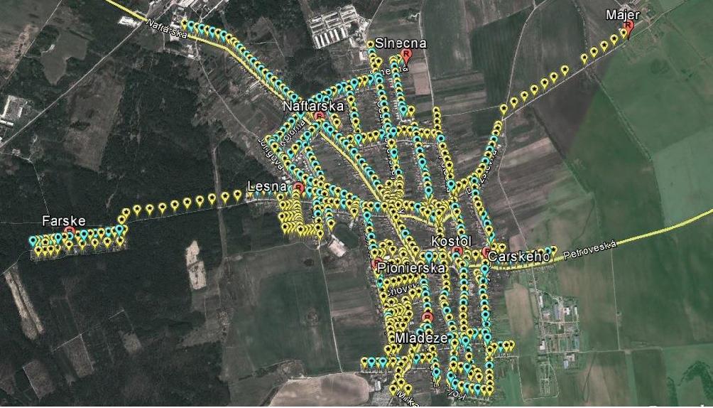 Gbely Village town plan, Slovakia