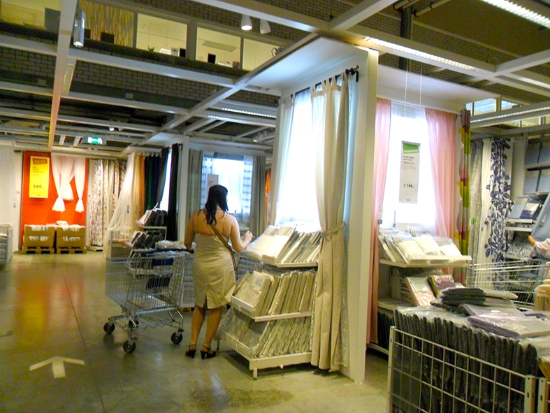 LED panely v prostorech IKEA