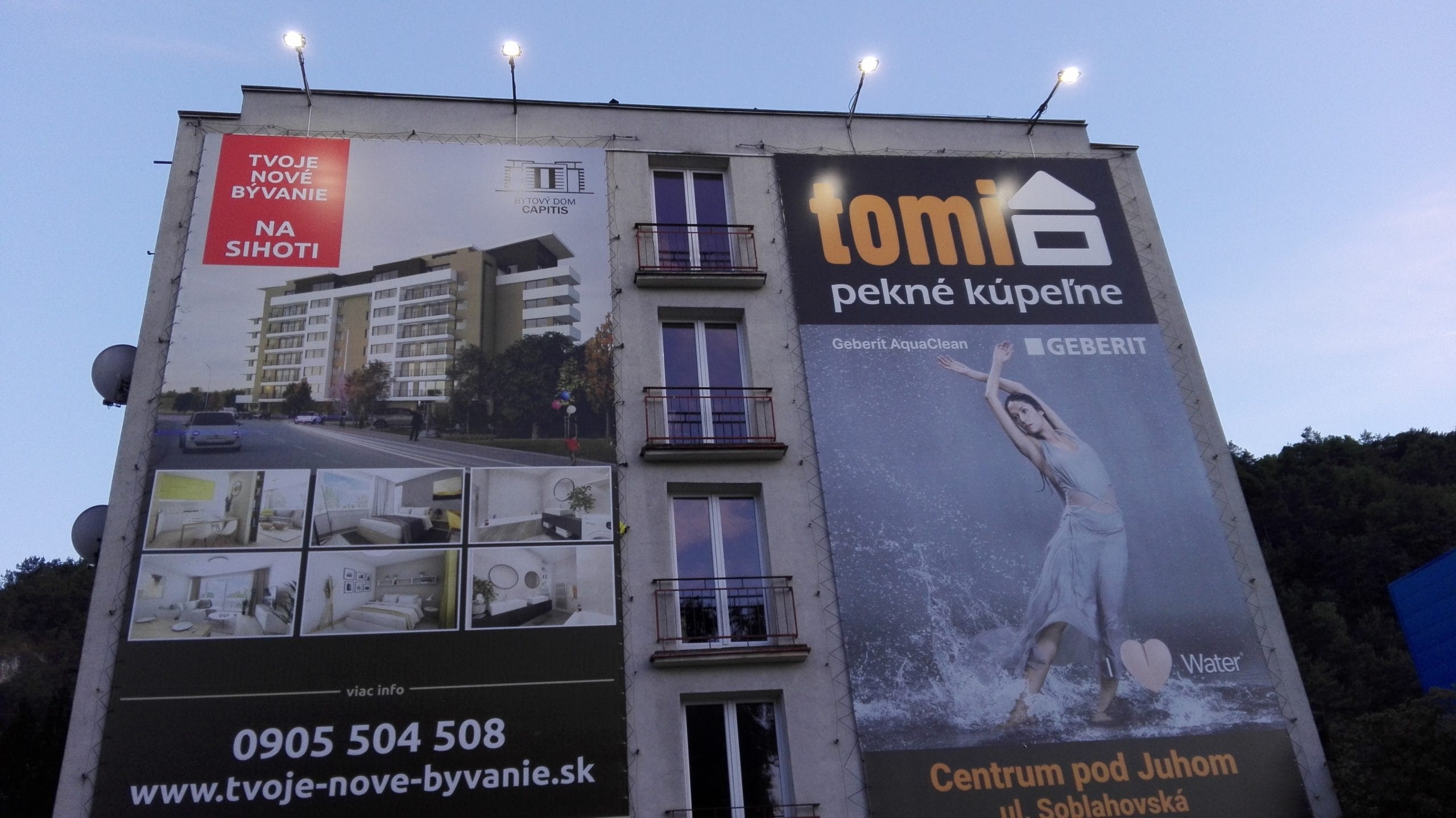 Osvetlenie reklamnej plochy – Trenčín